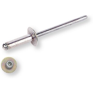 Blindniete großer Flachkopf 9,5 mm, 3,2x10 Aluminium/Stahl
